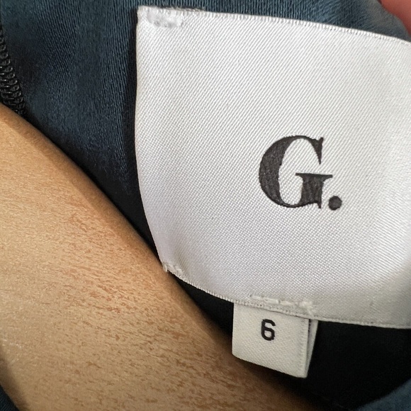 GWYN Nneoma Turtleneck Satin Maxi Dress in Marine Green - Picture 7 of 11